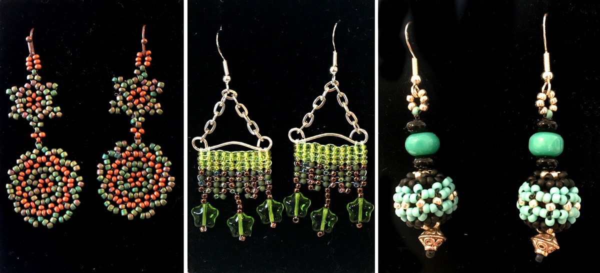 shari thompson, jewelry, seed bead jewelry, bead jewelry, bead earrings