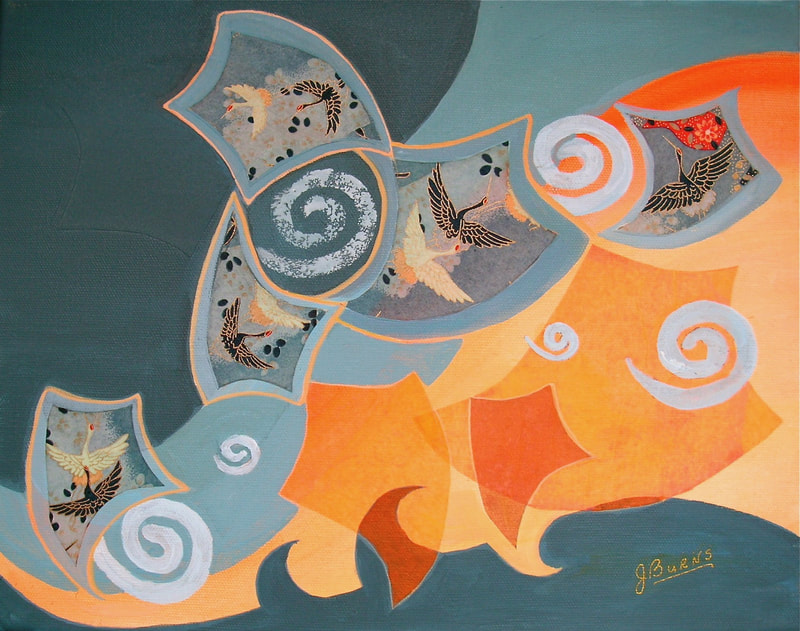 judith burns, acrylics, acrylic painting, abstract