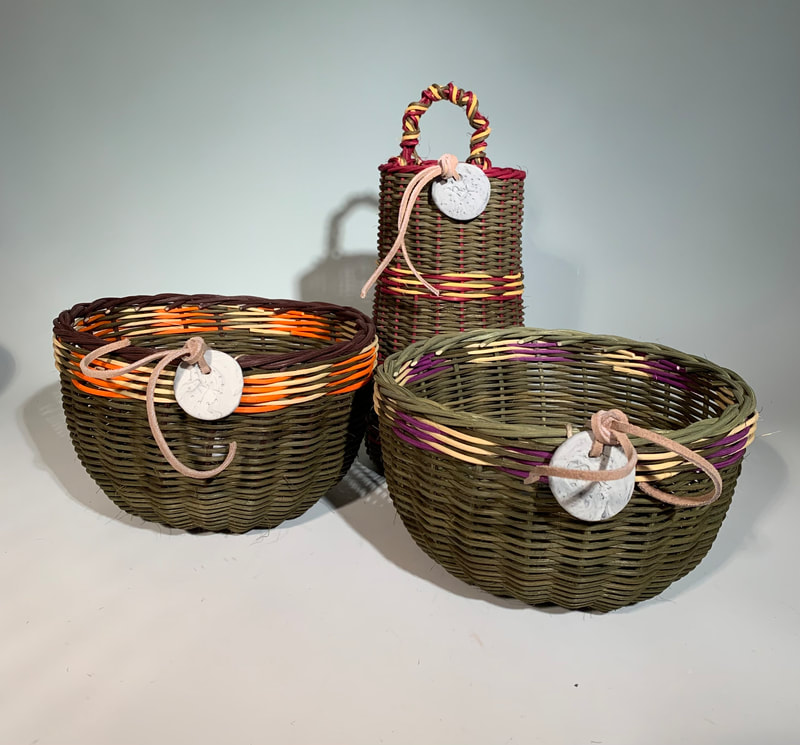 regina kastler, basketry, baskets, colorful baskets, artistic baskets
