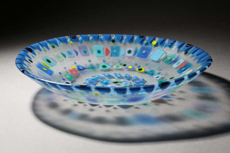 katherine-newton, fused glass, whimsical art, fused glass bowls