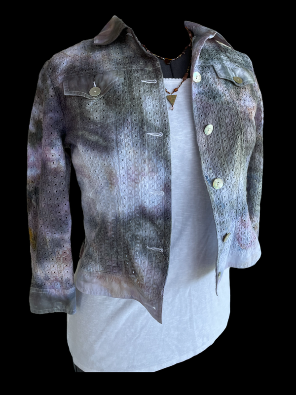 colleen ohair, wearable art, fabric arts, fashion art, hand dyed clothing, hand dyed accessories